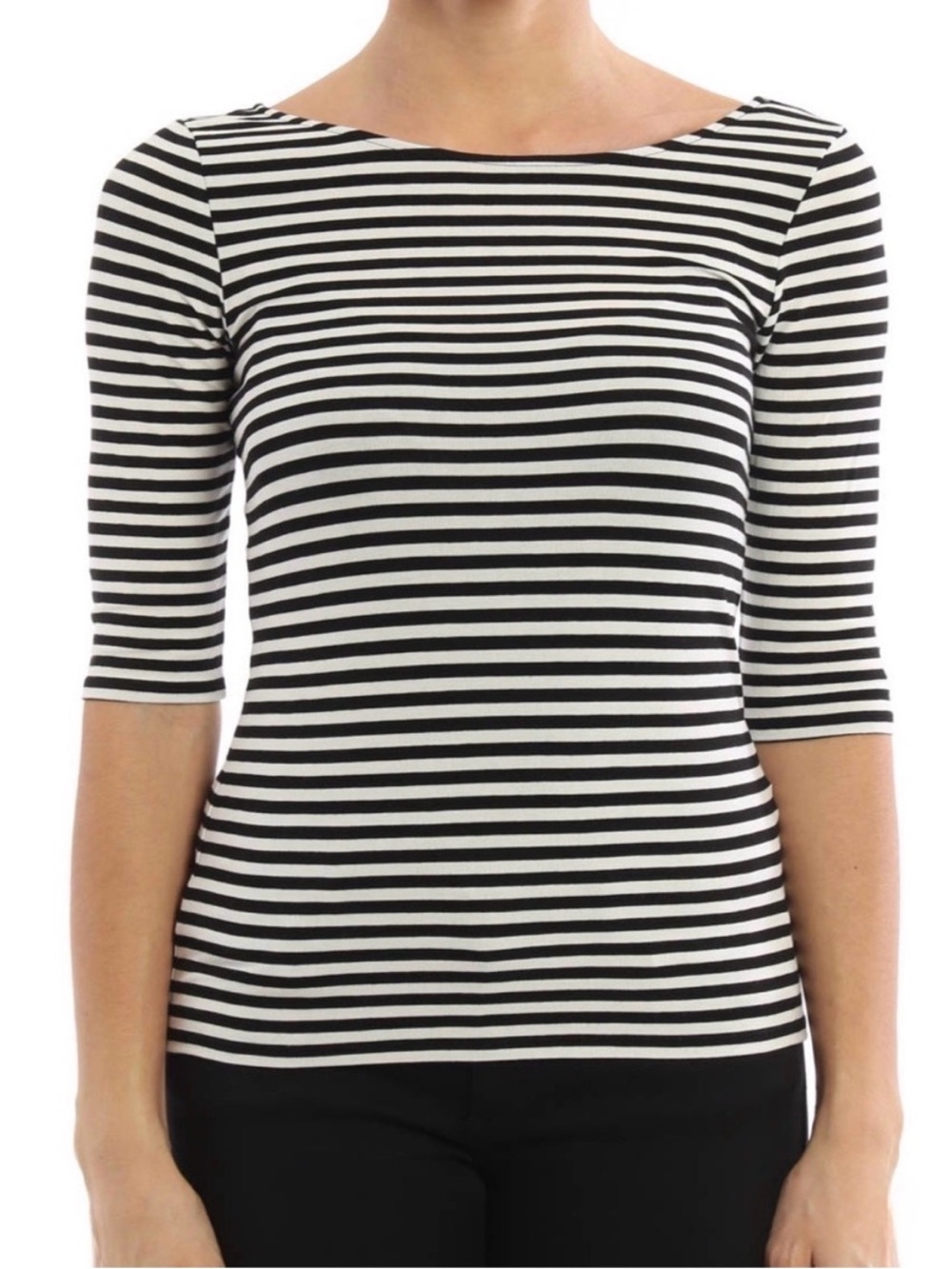 Theory Yorsia Boatneck Striped Top